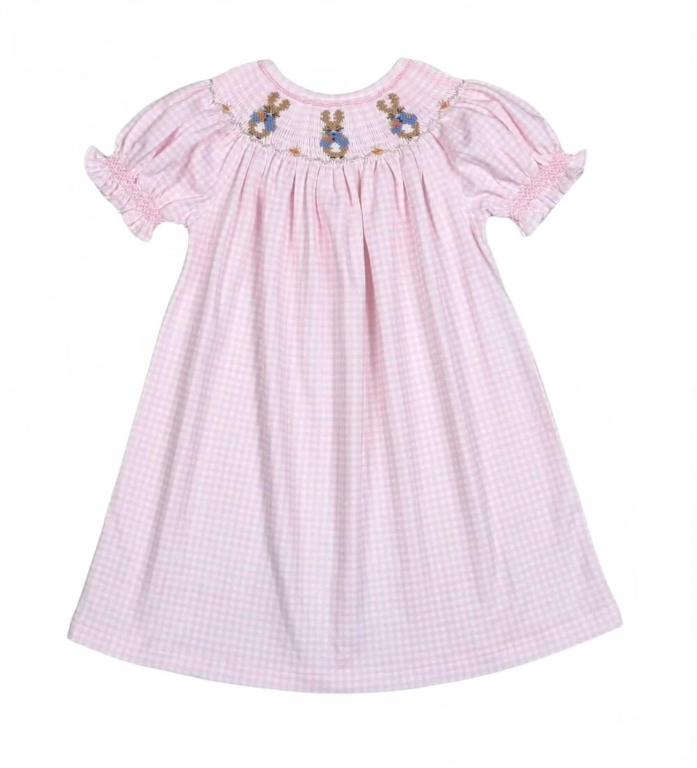 NEW BABY LOREN girl's peter rabbit dress in pink